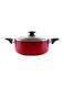 Casserole With Glass Lid Red 20cm