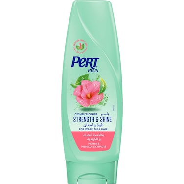 Pert Plus Strength &amp; Shine Conditioner for Weak and Dull Hair with Henna and Hibiscus Extract, 360ml