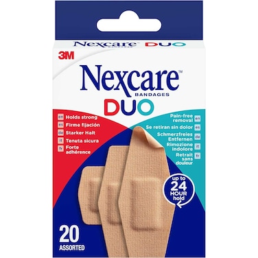 Nexcare DUO Bandages Plasters Assorted 20 PCS