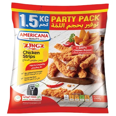 Americana Zingz Hot and Crunchy Chicken Strips, 1.5kg