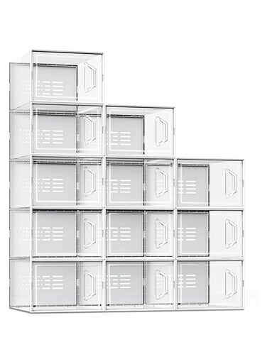 SEE SPRING XX-Large Shoe Storage Box Fit Size 13, Clear Plastic Stackable Shoe Organizer for Closet, Space Saving Sneaker Shoe Rack Containers Bins Holders for Entryway, Under Bed, 12 Pack Clear