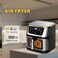 8L Digital Air Fryer 1800W Oil-Free Cooker with Touch Panel, Viewing Window &amp; Preset Programs