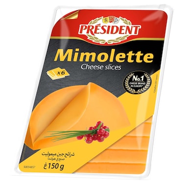 President Mimolette Cheese Slices, 150g
