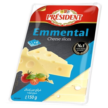 President Emmental Cheese Slices, 150g