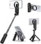 ULANZI JJ03 Magnetic Tripod for Phone with Remote Control 3-in-1 Selfie Stick Handle Grip 360&deg; Rotation Extendable Stand for iPhone Android Phones