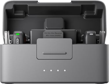 DJI Mic Mini Two-Level Active Noise Cancelling, 2x Transmitter, Receiver, Charging Case - Black