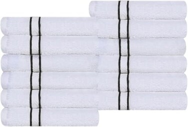 طقم مناشف وجه/غسيل من القطن التركي الفاخر، مكون من 12 قطعة، مناشف صغيرة لتنظيف وتجفيف الوجه، سريعة الجفاف، مناسبة للسبا والفنادق والمنتجعات والمنازل وحمامات الضيوف والحمامات الرئيسية