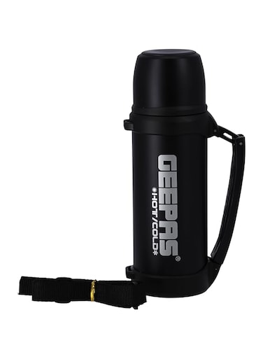 Geepas GSVF4116 Vacuum Flask, Stainless Steel Vacuum Bottle, 0.8L- Keep Hot &amp; Cold Antibacterial topper &amp; Cup - Perfect for Outdoor Sports, Fitness, Camping, Hiking, Office, School   2 Years Warranty