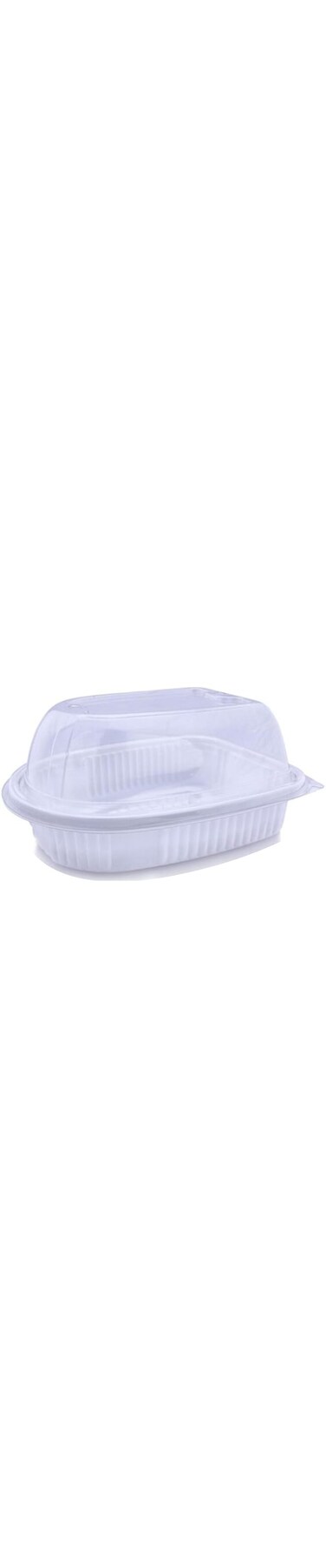 Plastic Disposable Chicken Tray with Microwave Clear Lid for Full Chicken, Pack of 6