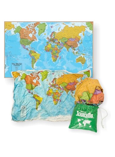 Waypoint Geographic World Scrunch Map