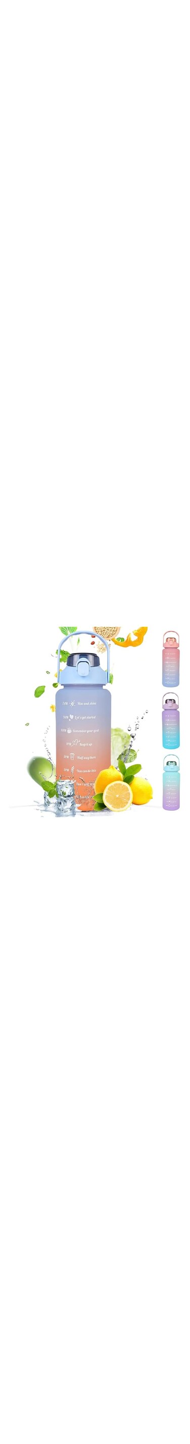 2L Water Bottle,Motivational Water Bottle, Large Capacity Drinking Bottle with Time Straw &amp; Marker, Reusable 67 OZ Leakproof BPA Free Tritan Material Water Jug for Fitness,Gym and Outdoor Sports
