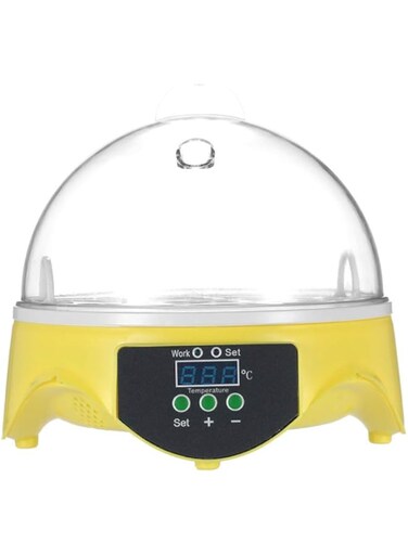 7 Eggs Mini Digital Egg Incubator Hatcher Transparent Eggs Hatching Machine Automatic Temperature Control for Chicken Duck Bird Eggs AC220V