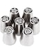 AMERTEER Russian Piping Tips Set - Icing Piping Tip Set - 7-Piece Stainless Steel Cupcake Flower Shaped Frosting Nozzle Kit - Professional Cake Decorating Tools For Pastries, Cupcakes, And Cookies