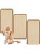 Mixweer 3 Pcs Wall Mounted Cat Scratching Post with Hook and Loop Strips, 9.8 x 19.7 Inch Wooden Sisal Cat Scratcher for Indoor Wall Furniture Vertical Cat Scratch Pad Cat Wall Furniture Protector