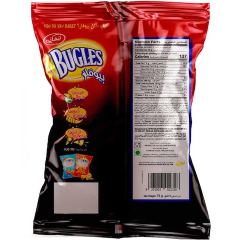 Tiffany Bugles Firey Hot Corn Snack, 75g