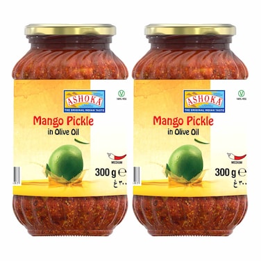 Ashoka Mango Pickle in Olive Oil, 300g Pack of 2
