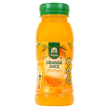 M Food Fresh Orange Juice No Added Sugar, 200ml
