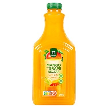 M Food Fresh Juice Mango and Grape Nectar, 1.5L