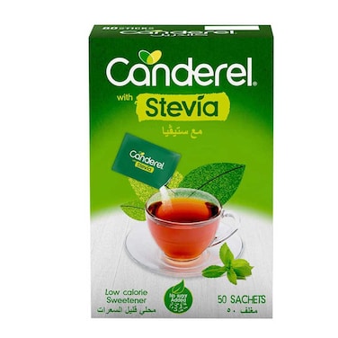 Canderel Low Calorie Sweetener Sachet with Stevia 100 Sachets