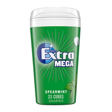 Wrigley's Extra Gum Mega Spearmint, Sugar Free Chewing Gum 23 Cubes