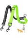 NALACAL Two Dog Lead Splitter, 2 in 1 Upgraded Dual Dog Leash Coupler Combine with Reflective Adjustable Strap and Shock Absorbing Bungee No Tangle 2 Dogs Training Leash for Different Size Dogs