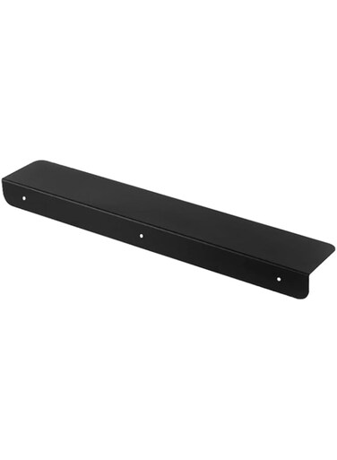 Metal Counter Range Gap Cover Board Narrow Gap Filler Extention Plate Storage Rack Shelf Partition with Stickers (Black, 23.62'' X 3.93'' X 2.36''（60 * 10 * 6mm))