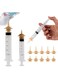 Pet Nursing Nipple with Feeder, 2 pcs Silicones Nipples with Pre-Made Hole, Dogs Feeding Feeder for Newborn Kittens, Puppies, Rabbits, Small Animals, Instead of Cats Feeding Bottles (10m-5m)