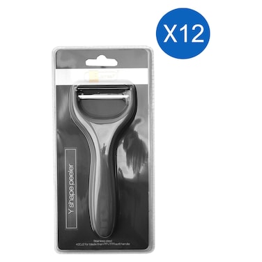 James.F Y Shape Peeler Blister Card Grey 12 PCS