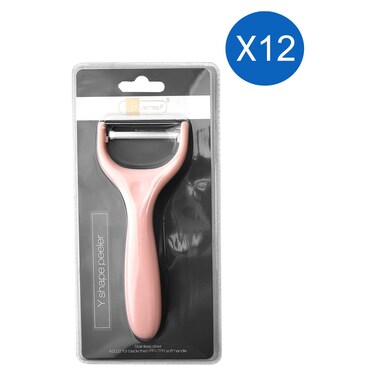James.F Y Shape Peeler Blister Card Pink 12 PCS