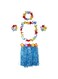 ANGELIE FRANCE 100 -Party DIY Decorations - Plastic Fibers Women Grass Skirts Hula Skirt Hawaiian costumes 30CM/40/CM60CM/80cm Ladies Dress Up Festive &amp; Party Supplies (5Piece-1set bule 40cm)