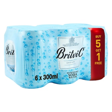 Britvic Club Soda Water 300ml Pack of 6 Promo (5+1)