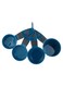 Art 4-Piece Measuring Cup Set Food Preparation Blue 10X4X15cm