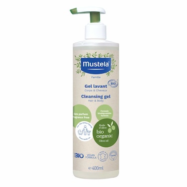 Mustela Bio-Cleansing Gel With Olive Oil And Aloe Vera Clear 400ml