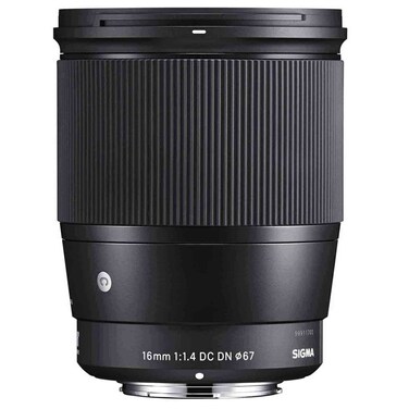Sigma Contemporary Series DC DN Prime Lens 16mm f/1.4 for Sony E Mount, Black, 16mm f/1.4 DC DN