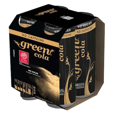 غرين كولا مشروب غازي خالٍ من الكافيين، ‎330 ملل‎، حزمة من 4