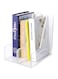 BPA Clear Acrylic Desk Organizers, File Organizer for Desk, Magazine Rack- Desktop Book Storage -Independent Vertical 1 Space-2 Pack