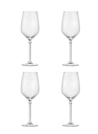 LEERDAM 4-Piece Royal Wine Glass Set, 530ml, Premium Crystal Goblets for Red and White Wine, Perfect for Dining and Gifting