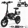 Windhorse Electric Bike for Adults 500W Brushless Hub Motor, 35 KMH Max Speed, 25-35 KM Range with 36V 8AH Battery, 14 Inches Tires with Dual Suspension and Disc Brakes