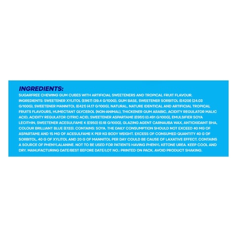 Wrigley&#39;s Extra Refreshers Spearmint Flavour Sugarfree Chewing Gum, 15.6g Pack of 16