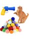 Shizhoo Premium Soft Pom Pom Balls for Kittens - Lightweight, Interactive, Assorted Colors - Plush Toy Balls for Kitten Training and Play - Pet Products for Cats (3.0 CM with Ball Gun)