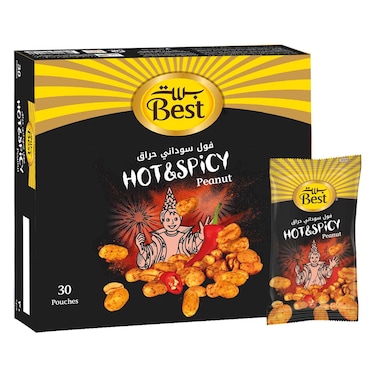 بست فول سوداني حار و متبل، 13 غرام، حزمة من 30