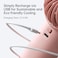 JISULIFE Handheld Fan Life4, Upgraded Portable Fan with Powerful Wind, USB Rechargeable Mini Hand Fan with Digital Display,3600mAh Battery, 5 Wind Speeds, Ideal for Travel/Beach/School/Eyelash-Pink