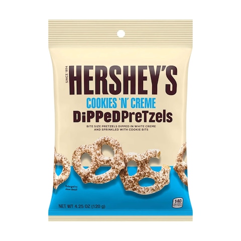 Hershey&#39;s Cookies N&#39; Cr&egrave;me Bite Size Dipped Pretzels 120g