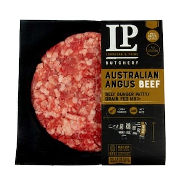 لحم برغر أنغوس بقري مُغذّى بالحبوب أسترالي، نقطة الرخام 3+