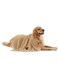 Bone Dry Pet Grooming Towel Collection Absorbent Microfiber X-Large, 41x23.5", Embroidered Taupe