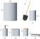 Bathroom Accessories Set 6 Pieces Bath Ensemble Includes Toothbrush Holder, Soap Dispenser, Toothbrush Cup, Soap Dish for Decorative Countertop and Housewarming Gift, Grey