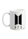 BTS Logo Printed Coffee Mug White