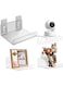 KWSLIN 4 Pack Clear Wall Shelves, Acrylic Floating Wall Mount Holder, Small Display Shelf Ledges Adhesive Hanging Shelves for Smart Speaker Security Cameras Picture and Toy