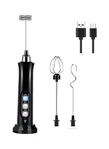Multifunctional Handheld Electric Egg Beater Whisk Black