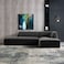 Karnak Mont 3 Seater L-Shape Velvet Sofa - Black
